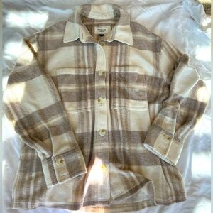 American Eagle Fleece Button Up Jacket